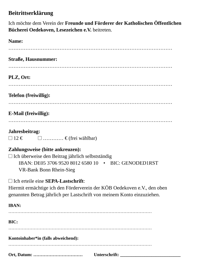 beitrittserklärung